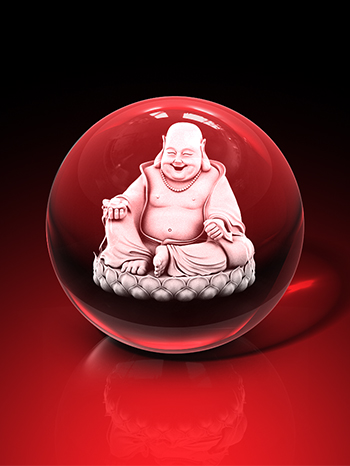 Lachender Buddha - Kugel – GLASFOTO.COM
